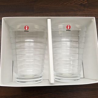 イッタラ(iittala)の《未使用品》イッタラ アイノアールト クリアグラス2個(グラス/カップ)