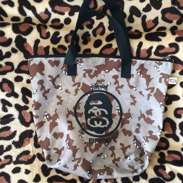 A BATHING APE(アベイシングエイプ)のステューシー&エイプコラボトートバッグ メンズのバッグ(トートバッグ)の商品写真