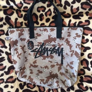 アベイシングエイプ(A BATHING APE)のステューシー&エイプコラボトートバッグ(トートバッグ)