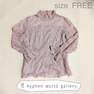 イーハイフンワールドギャラリー(E hyphen world gallery)のEhyphenworld  総レースシースルーハイネックカットソー サイズフリー(カットソー(長袖/七分))