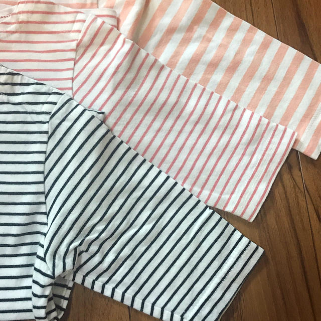 MUJI (無印良品)(ムジルシリョウヒン)のUvU☆様専用☆無印長袖Tシャツ3枚☆80 キッズ/ベビー/マタニティのベビー服(~85cm)(Ｔシャツ)の商品写真