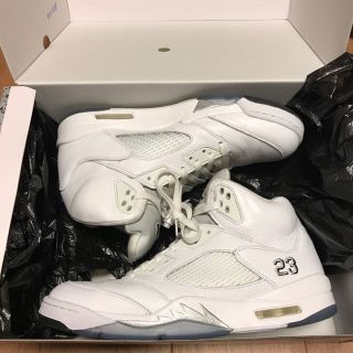 ナイキ(NIKE)のAir Jordan 5 metalic silver 29.0(スニーカー)