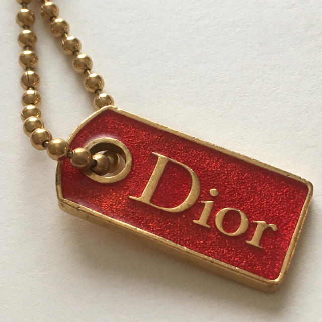 Christian Dior(クリスチャンディオール)のディオール dior  イヤリング レトロ  赤 ゴールド  レディースのアクセサリー(イヤリング)の商品写真