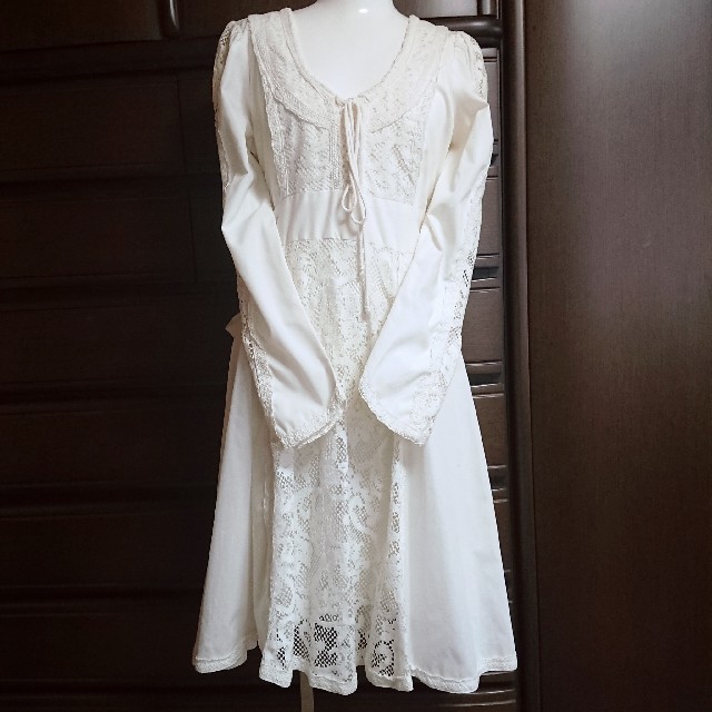 Gunne Sax レースホワイトワンピース