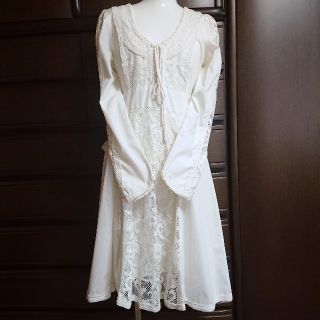 ガニーサックス(GUNNE SAX)のGunne Sax レースホワイトワンピース(ひざ丈ワンピース)