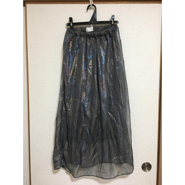 KBF(ケービーエフ)のひつじ様専用 KBF オーロラマキシスカート ダークグレー レディースのスカート(ロングスカート)の商品写真