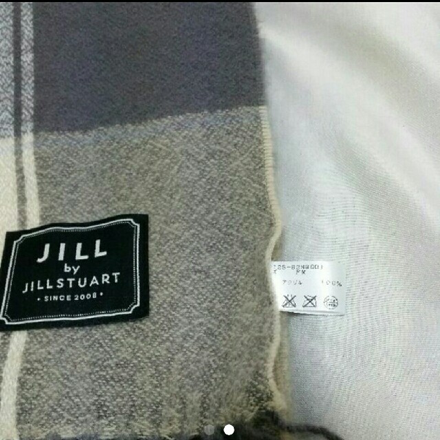 JILL by JILLSTUART(ジルバイジルスチュアート)のジルバイジルスチュアート　チェックストール　ブルー レディースのファッション小物(ストール/パシュミナ)の商品写真