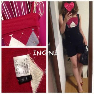 イング(INGNI)の送込✨INGNIアーガイルパールキャミ(キャミソール)