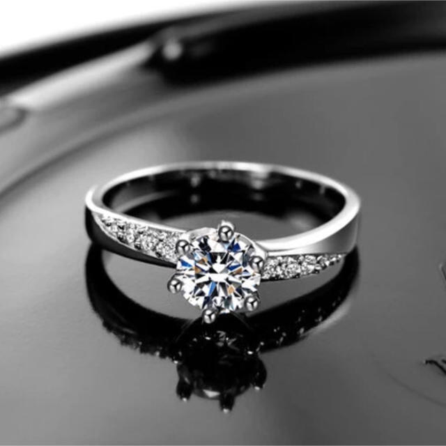 Czダイヤモンド シルバー リング 【10号】 レディースのアクセサリー(リング(指輪))の商品写真
