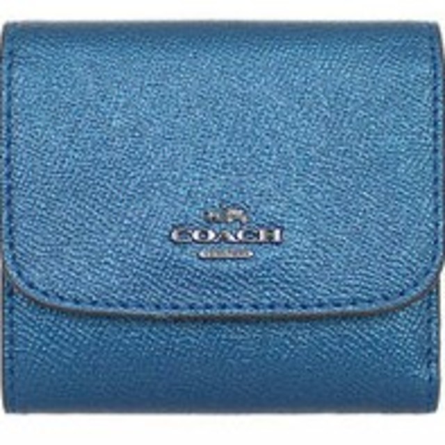 COACH(コーチ)のコーチ COACH 三つ折り 財布 F21069 メタリックダークティール   レディースのファッション小物(財布)の商品写真