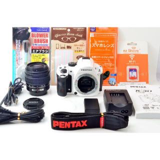 ✨アウトドアに最適白い一眼レフ✨防塵・防滴+スマホ転送✨PENTAX K-30