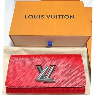 ルイヴィトン(LOUIS VUITTON)の極美正規品☆ルイヴィトン 長財布 エピ ポルトフォイユツイスト 赤(財布)