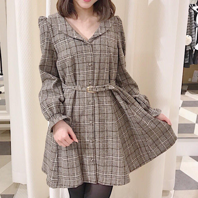 レア?!☆ 今期アンミール♡グレンチェックワンピース - ミニワンピース