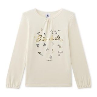 プチバトー(PETIT BATEAU)の8ans 新品 プチバトー 裏起毛プリントカットソー (Tシャツ/カットソー)