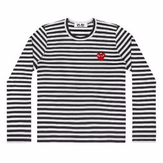 コムデギャルソン(COMME des GARCONS)のSサイズ COMMEdesGARCONS PLAY ボーダーTシャツ 黒(Tシャツ/カットソー(七分/長袖))