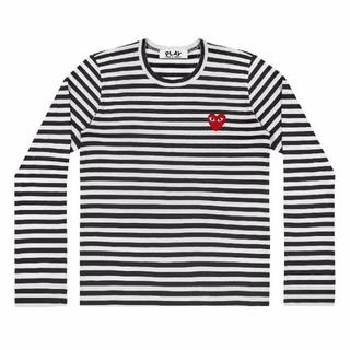 コムデギャルソン(COMME des GARCONS)のＭサイズ COMMEdesGARCONS PLAY ボーダーTシャツ 黒(Tシャツ/カットソー(七分/長袖))