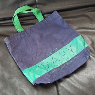 アベイシングエイプ(A BATHING APE)のBAPY☆トートバック☆紺×緑(トートバッグ)