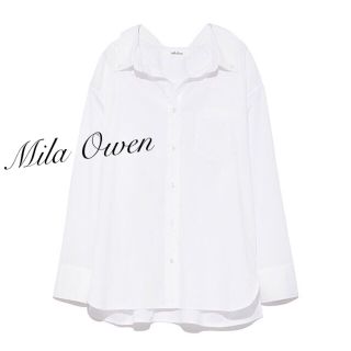 ミラオーウェン(Mila Owen)の【定価以下】完売 新品タグ付♡ミラオーウェン 抜け感ベーシックシャツ ホワイト(シャツ/ブラウス(長袖/七分))