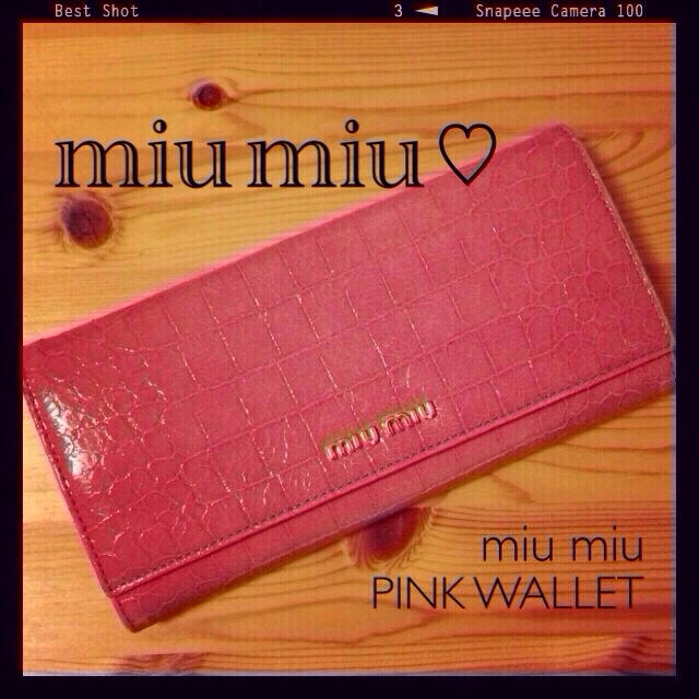 ミュウミュウ長財布♡ピンク♡miumiu - www.husnususlu.com