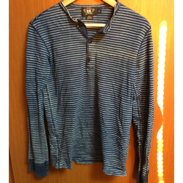 RRLブラックインディゴ ヘンリーネック 長袖カットソー RRLブラックインディゴ ヘンリーネック 長袖カットソー RRLブラック