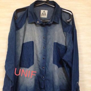 ユニフ(UNIF)の値下げ☆UNIF*デニムドルマンシャツ(シャツ/ブラウス(長袖/七分))