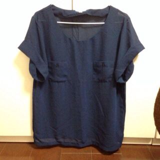 ユニクロ(UNIQLO)のシフォン ブラウス(カットソー(半袖/袖なし))