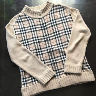 バーバリーブラックレーベル(BURBERRY BLACK LABEL)のBurberry ブラックレーベル ジップアップ ニット(ニット/セーター)