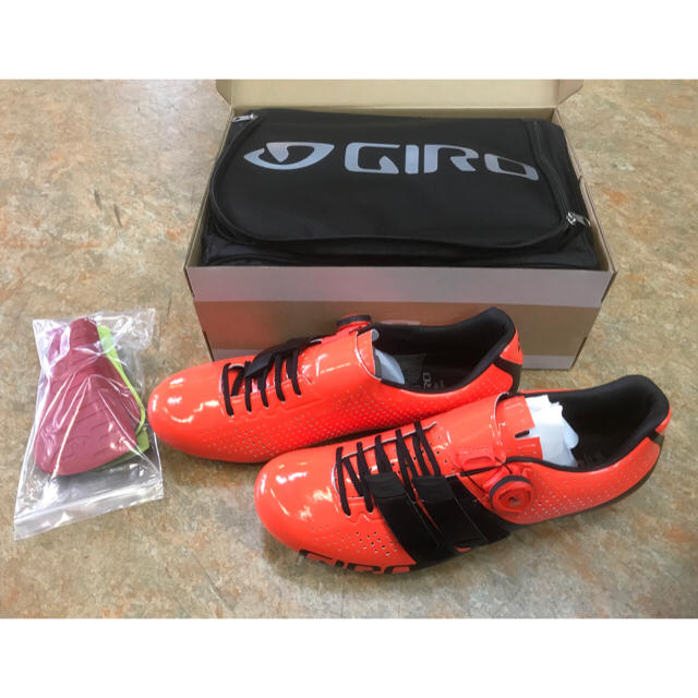 ジロ ロードビンディングシューズ『GIRO FACTOR TECHLACE』橙 ジロ ロードビンディングシューズ『GIRO FACTOR TECHLACE』橙