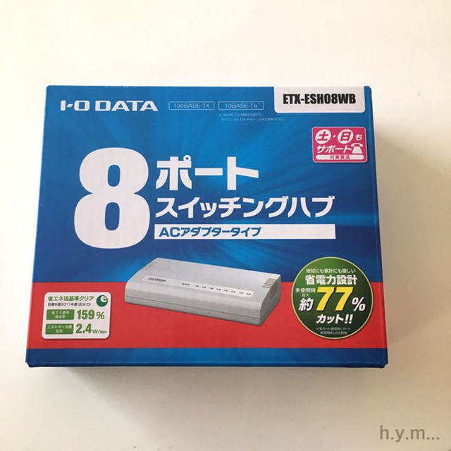 IODATA(アイオーデータ)の新品＊スイッチングハブ スマホ/家電/カメラのPC/タブレット(PC周辺機器)の商品写真