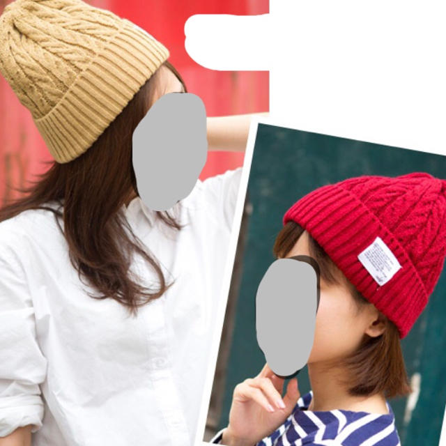 ニット帽（薄グレー） レディースの帽子(ニット帽/ビーニー)の商品写真