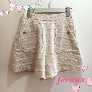 フェルゥ(Feroux)の♡feroux♡ツイードショートパンツ(ショートパンツ)