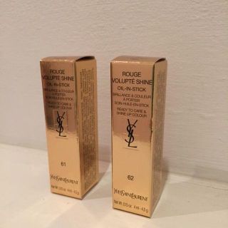 イヴサンローランボーテ(Yves Saint Laurent Beaute)のYSL☆ ルージュ ヴォリュプテ シャイン 人気色61番＆62番(口紅)