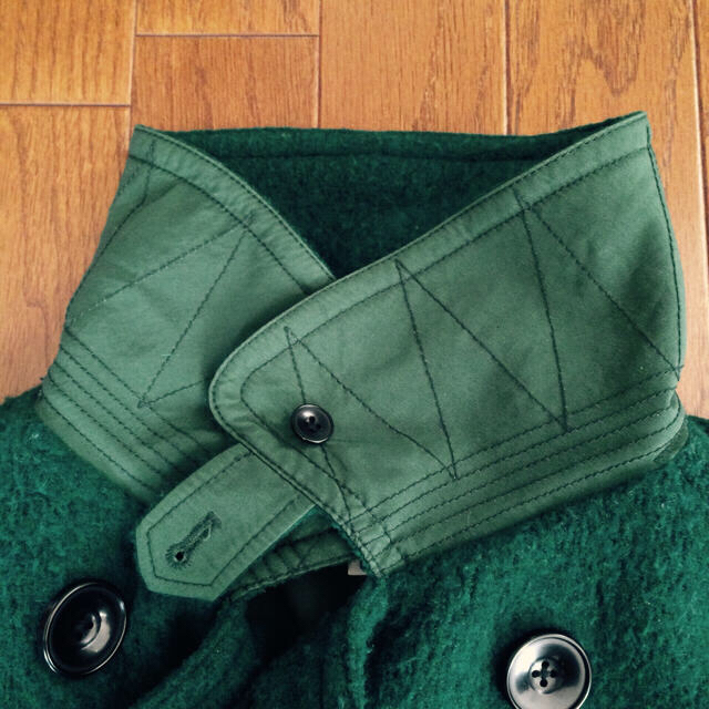 nanamica(ナナミカ)のセール！nanamica グリーン フリースPコート メンズのジャケット/アウター(ピーコート)の商品写真