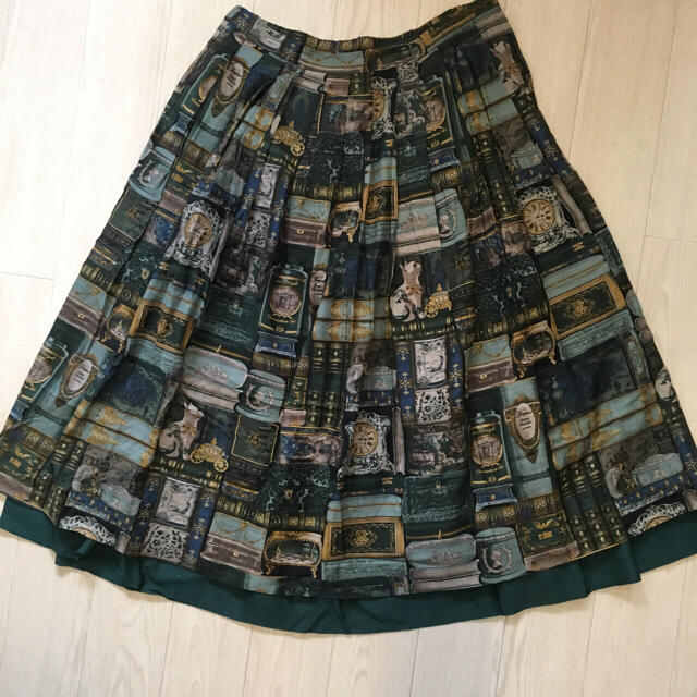 JaneMarple(ジェーンマープル)のBritish Bookshelf tuck skirt レディースのスカート(ひざ丈スカート)の商品写真