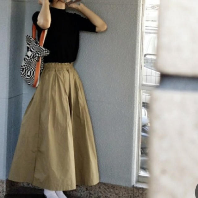 MUJI (無印良品)(ムジルシリョウヒン)の未使用品 無印muji コットンダンプスカート S レディースのスカート(ひざ丈スカート)の商品写真