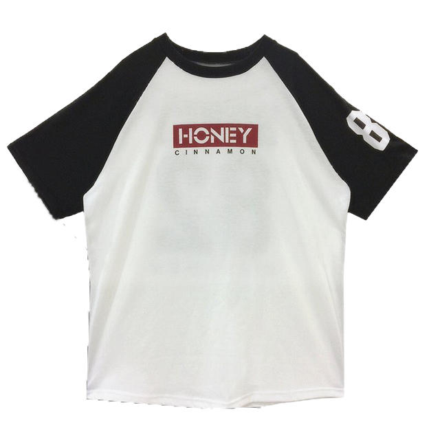 Honey Cinnamon(ハニーシナモン)のハニーシナモン ラグラン Tシャツ ユニセックス 福袋 2018 レディースのトップス(Tシャツ(半袖/袖なし))の商品写真