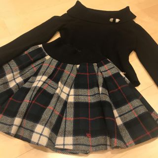 バーバリーブルーレーベル(BURBERRY BLUE LABEL)の美品♡Burberryウールチェックスカート(ミニスカート)