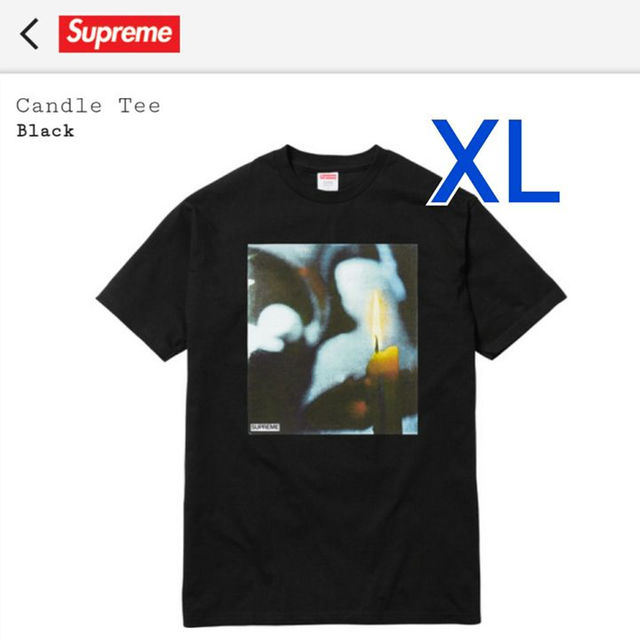 ★希少 XL Supreme Candle Tee  Black 17FW