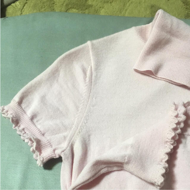 Harrods(ハロッズ)のHarrods ピンク ウール 半袖ニット レディースのトップス(ニット/セーター)の商品写真