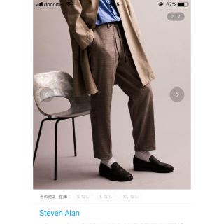 スティーブンアラン(steven alan)の 限定値下げ steven alan  チェックパンツ(スラックス)