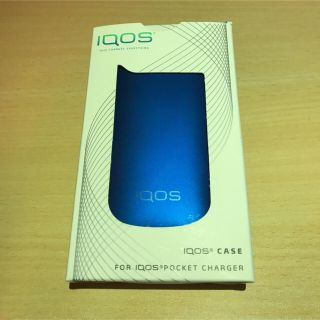 アイコス(IQOS)のIQOSカバーメタリックブルー＋ステッカーSET(タバコグッズ)