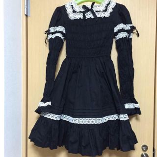 アンジェリックプリティー(Angelic Pretty)のAngelicPrettyアンジェリックプリティ黒白 長袖ワンピース(ひざ丈ワンピース)