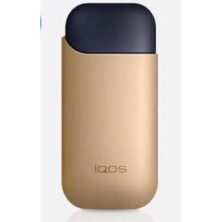 アイコス(IQOS)のお値下げ中！！IQOSカバーゴールド＋ステッカーSET(タバコグッズ)