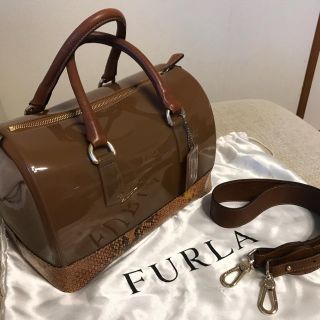 フルラ(Furla)のFURLA     2wayパイソンキャンディバック(ハンドバッグ)