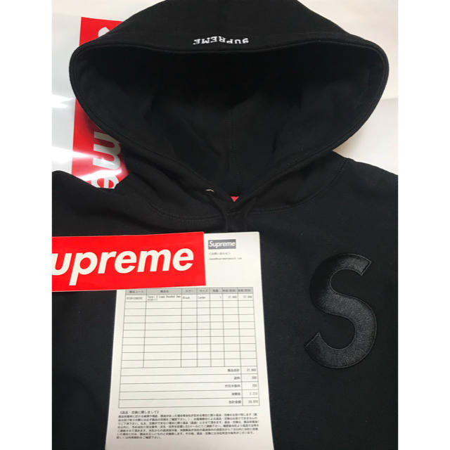 Supreme(シュプリーム)のSupreme Tonal S Logo Hooded Sweatshirt黒L メンズのトップス(パーカー)の商品写真