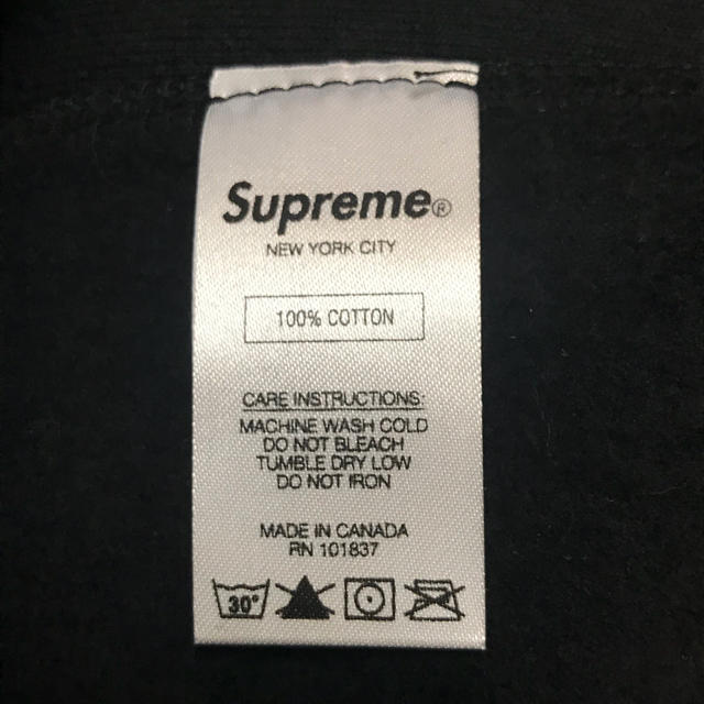 Supreme(シュプリーム)のSupreme Tonal S Logo Hooded Sweatshirt黒L メンズのトップス(パーカー)の商品写真