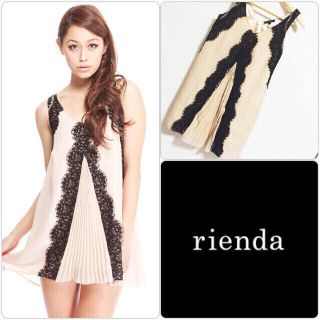 リエンダ(rienda)のrienda♡レースシフォンコンビワンピ(ミニワンピース)