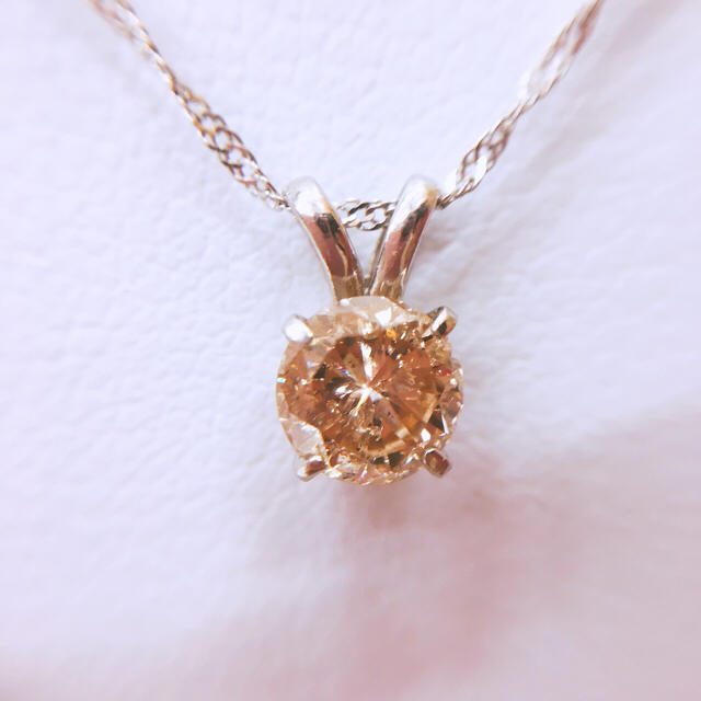 ライトブラウン/ブラック 0.5ct✨美品✨pt900/pt850一粒ダイヤモンド