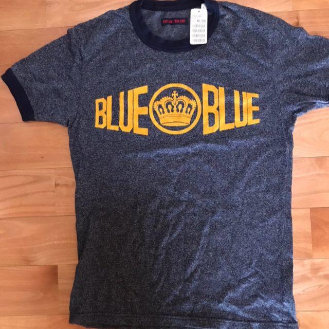 BLUE BLUE(ブルーブルー)の限定値下げ　新品　BLUEBLUE　リンガー　ネイビー メンズのトップス(Tシャツ/カットソー(半袖/袖なし))の商品写真