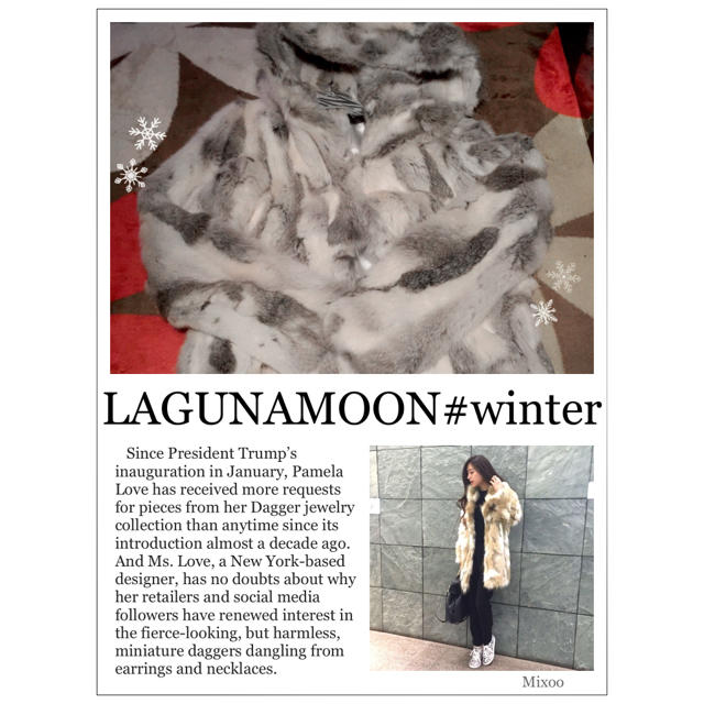 LagunaMoon(ラグナムーン)のラビットファーコート レディースのジャケット/アウター(毛皮/ファーコート)の商品写真